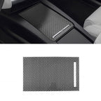 DSI -  Fits Tesla Model X S 2014-2020 Carbon Fiber Console Storage Box Panel Cover Trim Decoration Film
