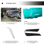 DSI - Carbon Fiber Rear Fender Vent fits for Tesla Model X 75D 90D P90D 100D P100D 2016 2017 2018 Carbon Fiber Rear Air Intake Vent Trim Apron 2pcs/Set