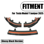 DSI - 3-Piece Front Lip Spoiler Kit for Tesla Model Y Juniper 2025, Gloss Black Lower Bumper Splitter