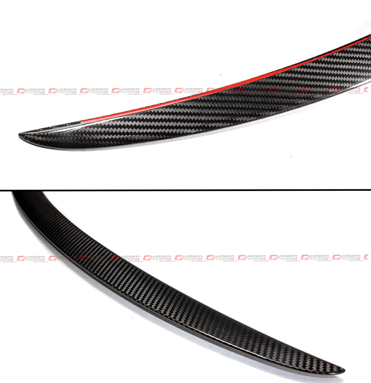 DSI - OE Plaid Style Real Carbon Fiber Trunk Spoiler Wing Compatible for 2021-2024 Tesla Model S All Models