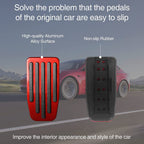 DSI - Foot Pedal Pads Set for Tesla Model 3 Model Y, Non-Slip Performance Aluminum Car Accessories Brake & Accelerator Pedal Covers for Model 3/Y (Red)