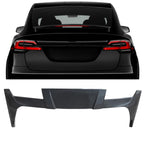DSI - Carbon Fiber Look Fits for 2016-2025 Tesla Model X Rear Top Window Roof Spoiler Wing ST Style ABS Plastic Exterior Body Kits Trim