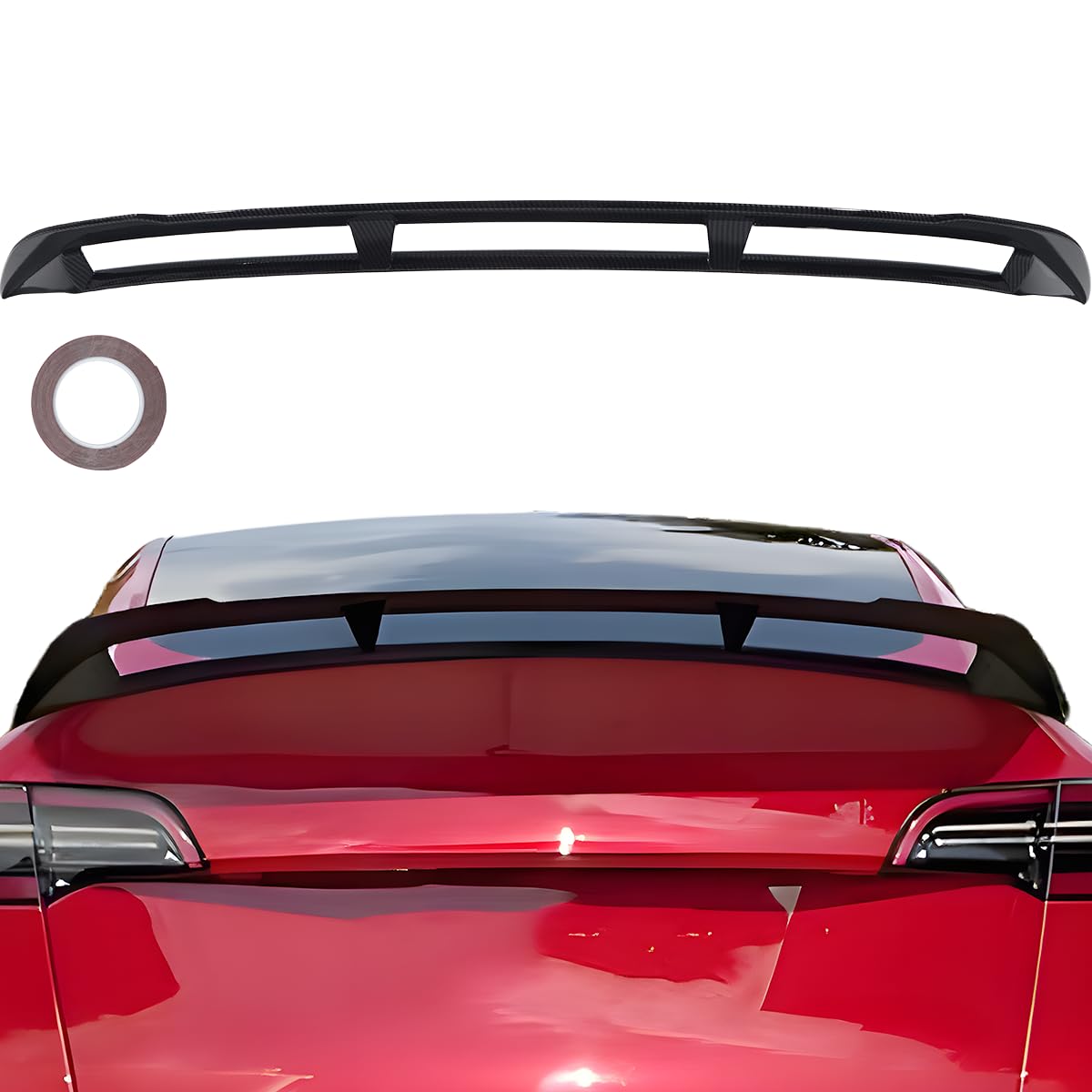 DSI - Fits Tesla Model Y 2020 2021 2022 2024 Rear Spoiler Wing, Model Y Accessories High Performance GT Style Carbon Fiber