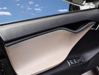 DSI - Car Accessories Compatible with Tesla Model S 2020 2019 2018 2017 Door Inner Armrest Frame Handle Panel Cover Trims ABS 8PCS(Carbon Fiber Style)