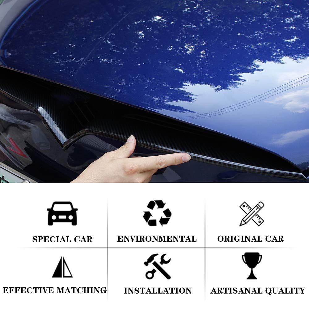 DSI - Front Grille Insert Trim for Tesla Model X 2016-2020 Car Exterior Accessories (abs product) Carbon Fiber Outer Decoration
