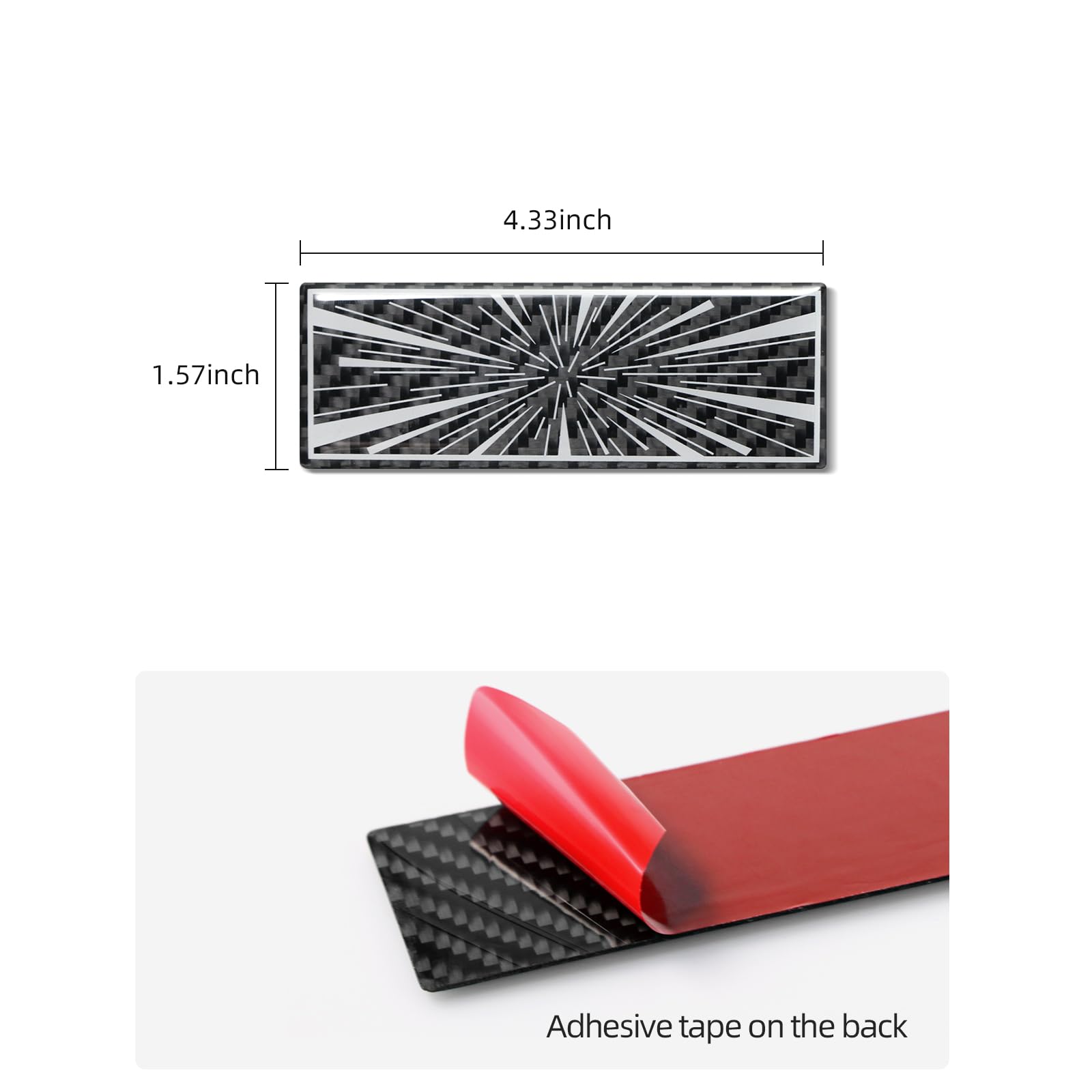 DSI - Plaid Performance Decal Sticker Compatible with Tesla Cybertruck Model 3 Y X S Roadster Highland Carbon Fiber Car Rear Trunk Trim Exterior Accessories (Black)