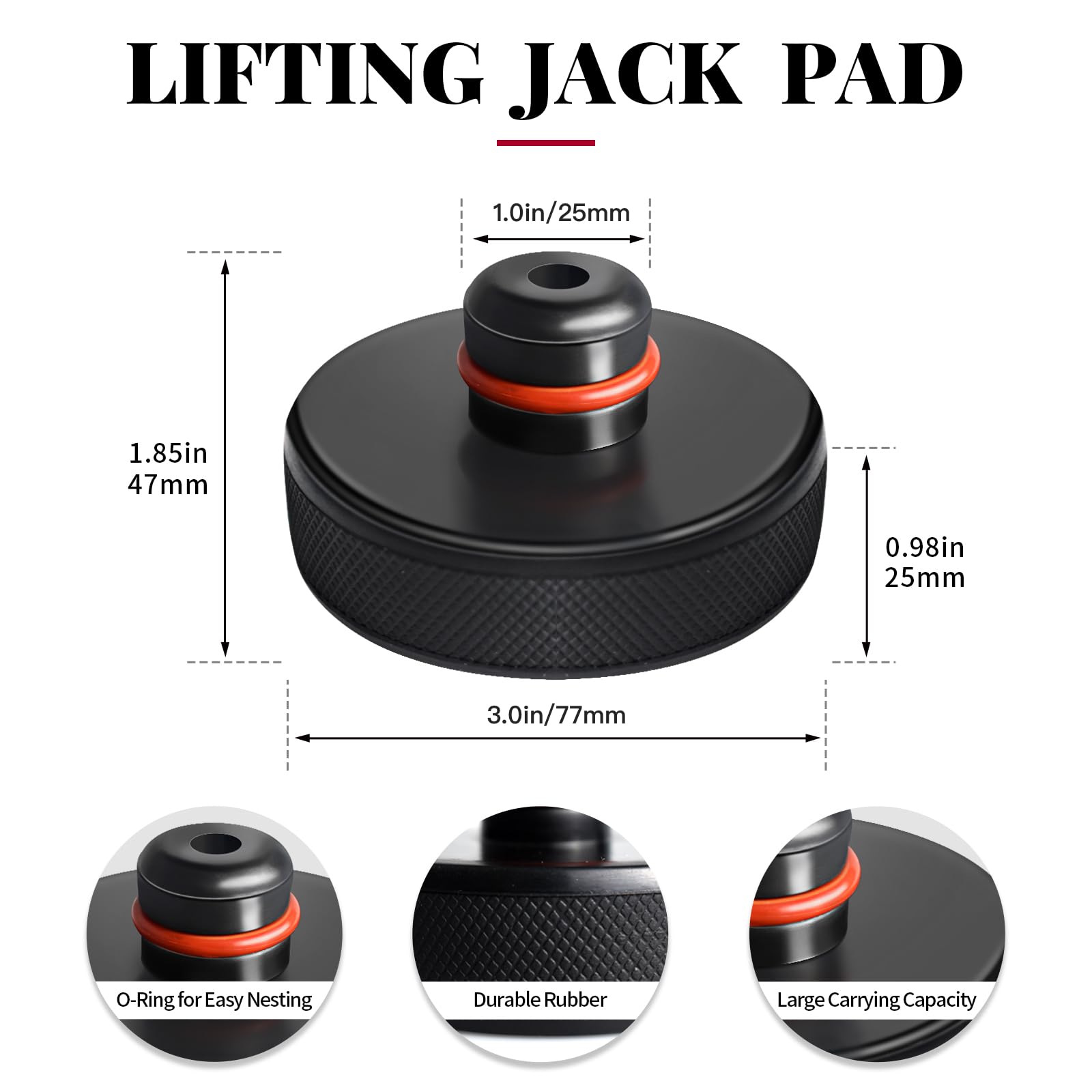 DSI - Lifting Jack Pad for Tesla Model 3/S/X/Y, 4 Pucks with Storage Case, Accessories for Tesla Vehicles 2013 to 2026