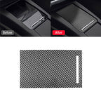DSI -  Fits Tesla Model X S 2014-2020 Carbon Fiber Console Storage Box Panel Cover Trim Decoration Film
