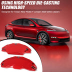 DSI - Brake Caliper Covers Compatible with Tesla Model Y Juniper 2025-2026, 19 20 inch Front and Rear Brake Wheel Hub Brake Caliper Covers 4 Pcs For Model Y Juniper Accessories Red