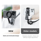 DSI - Magnetic Neck Mount for Phones, Neck Cell Phone Holder POV/Vlog Selfie Mount Hand Free Phone Neck Holder Chest Stand Strap Video Recording for iPhone 17 16 15 14 13 12 Series Android Phones
