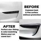 DSI - Front Fog Light Trim Cover for Tesla Model 3, 2PCS Fog Lamp Frame Blade Trim Eyebrow Eyelids Cover, Spoiler Accessories for Model 3 2017 2018 2019 2020 2021 2022 2023, Glossy Carbon Fiber