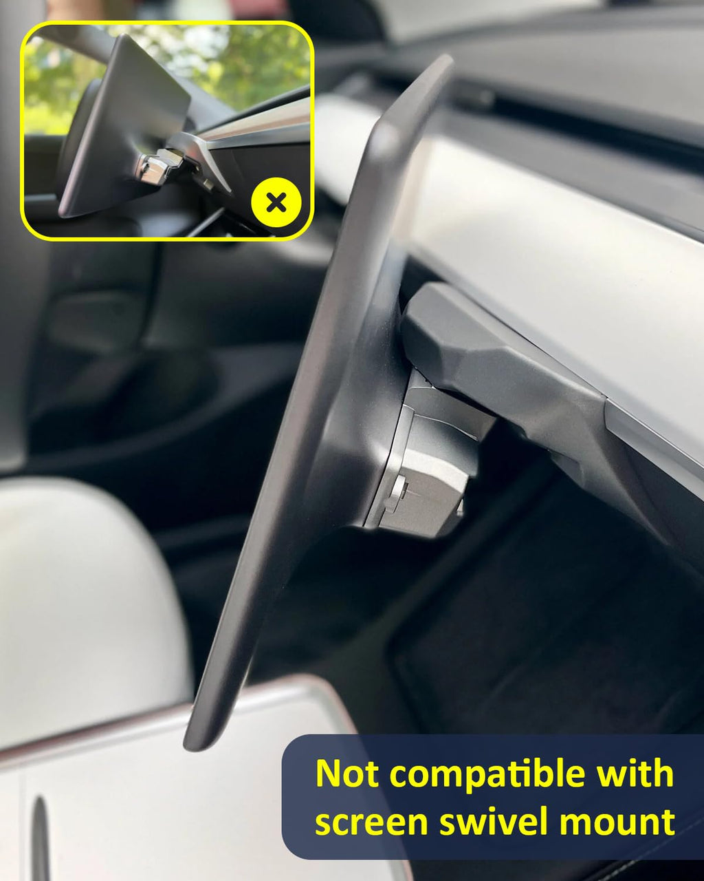 DSI - Under Screen Storage Organizer for Tesla Model Y Model 3 Accessories(include Juniper & Highland), Rattle-Free Push Latch Mechanism Perfect Fit, Tissue Dispenser, Hidden for Personal Valuables