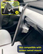 DSI - Under Screen Storage Organizer for Tesla Model Y Model 3 Accessories(include Juniper & Highland), Rattle-Free Push Latch Mechanism Perfect Fit, Tissue Dispenser, Hidden for Personal Valuables