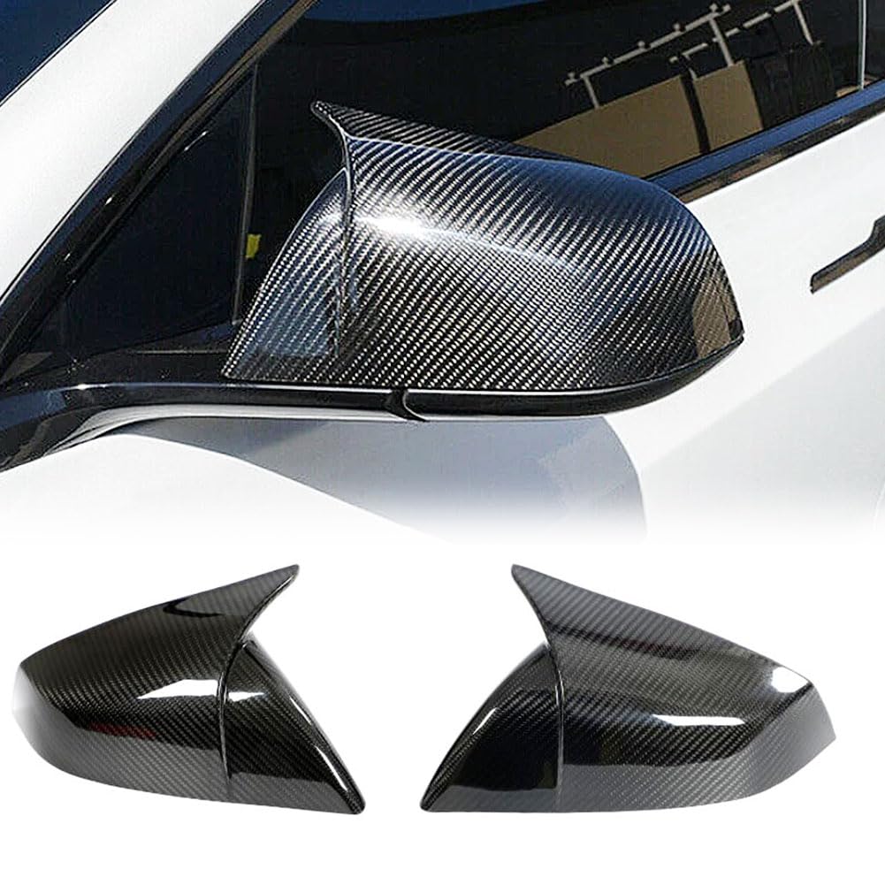 DSI - Dry Carbon Fiber Mirror Cover Caps for Tesla Model S 2021-2023 Add-on Side Rearview Mirror Caps Car Exterior Outside Shell Factory Outlet