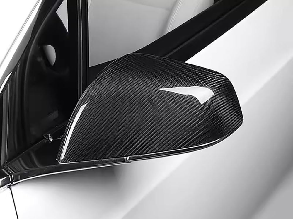 DSI - Car Accessories Fit for Tesla Model S Side Mirror Cover REAL (Carbon Fiber) Rearview Mirror Cover for Model S-2022-2024 Exterior Mirrors Cap Accessories