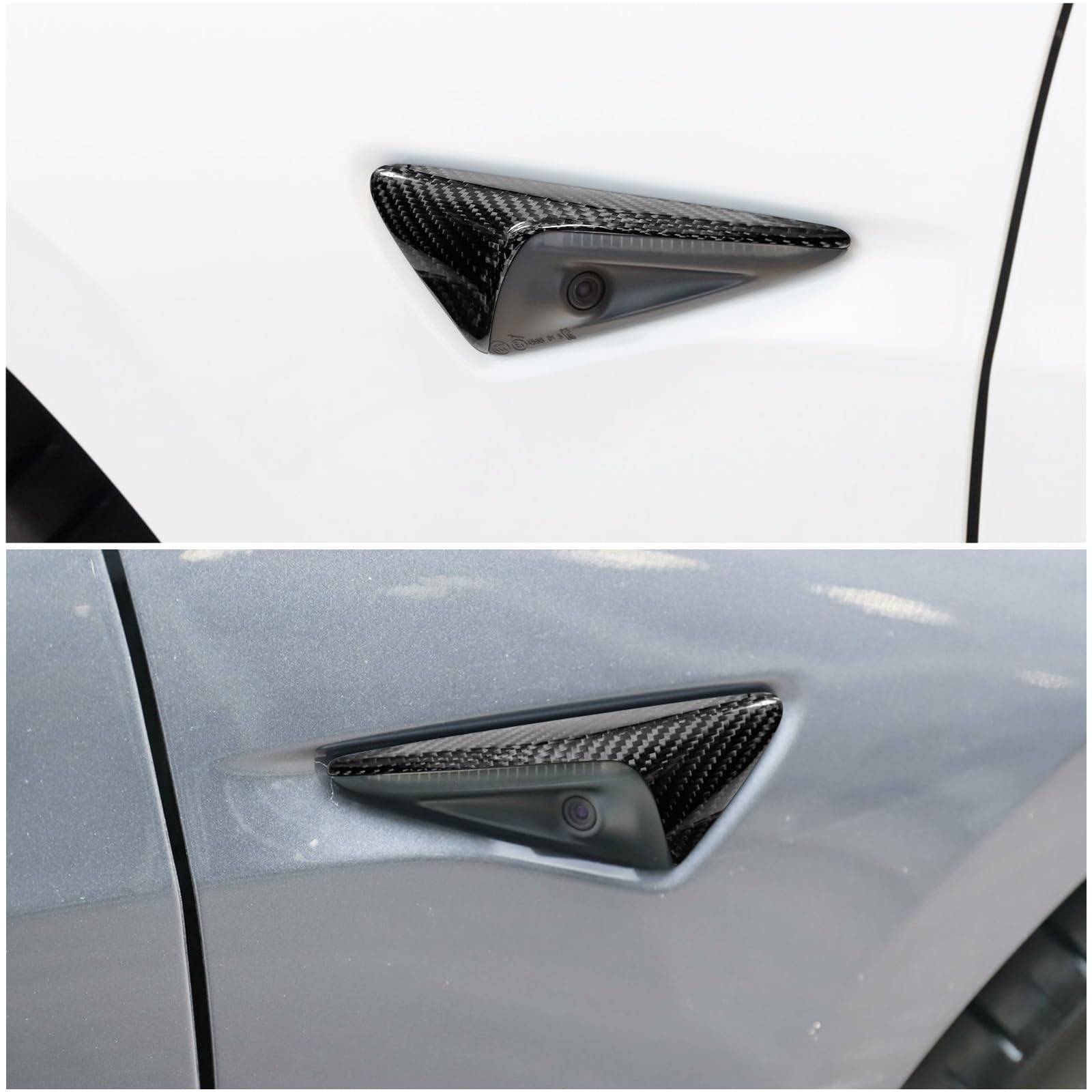DSTAR -  Carbon Fiber Turn Signal Side Camera Covers for Tesla Model 3 2017-2023 & Model Y 2020-2023