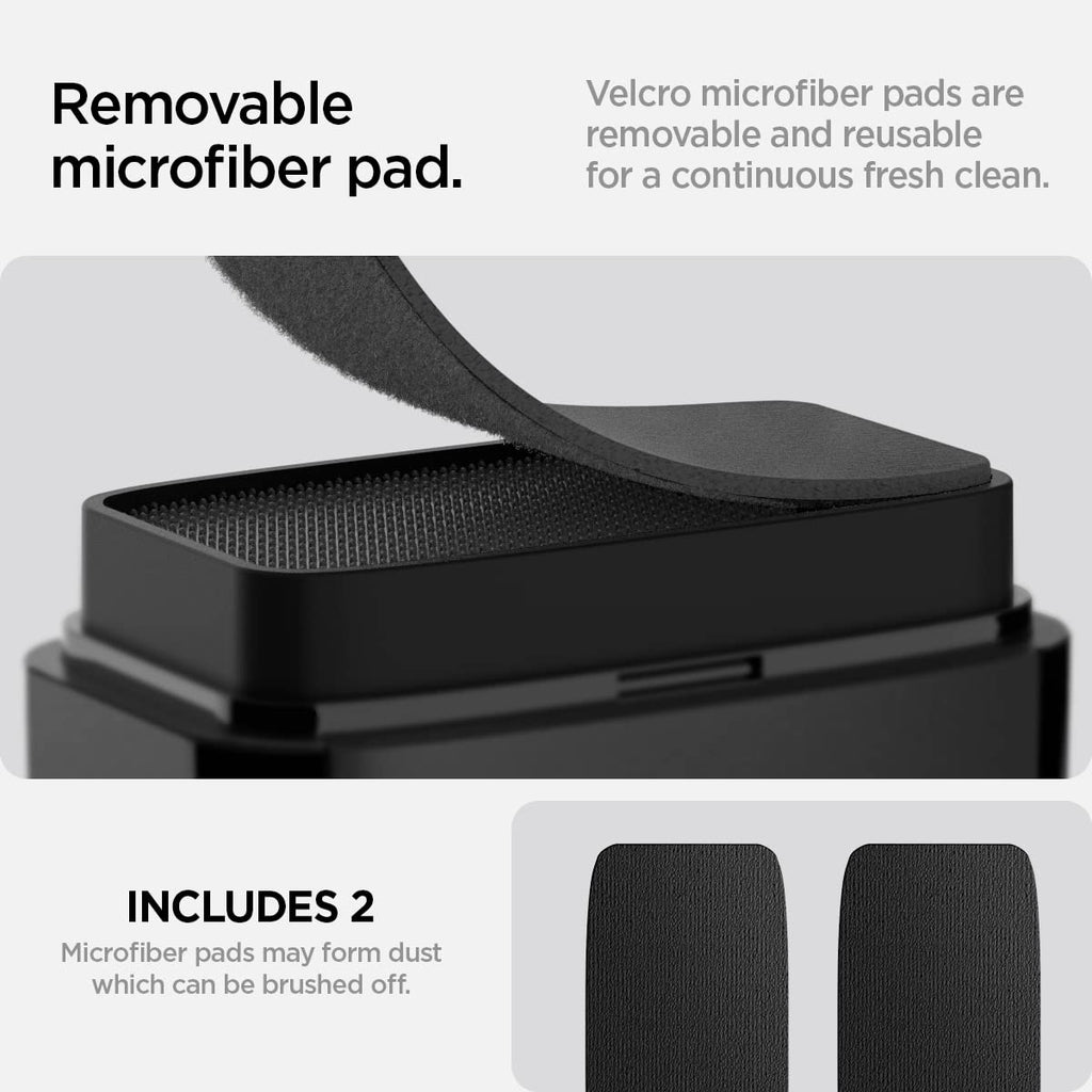 DSI - EZ Slide & Brush Screen Cleaner for Tesla Model Y 2025/26 (Juniper) & 3/Y/S/X/Cybertruck and Screens, Phones, Laptops, Tablets - No Solution Needed (Extra Microfiber Pad Included) [Black]