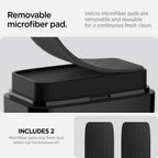 DSI - EZ Slide & Brush Screen Cleaner for Tesla Model Y 2025/26 (Juniper) & 3/Y/S/X/Cybertruck and Screens, Phones, Laptops, Tablets - No Solution Needed (Extra Microfiber Pad Included) [Black]