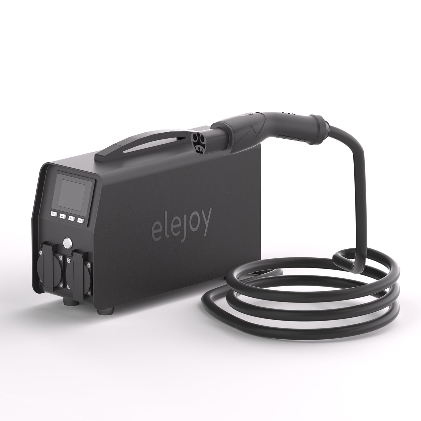 DSI - 3Kwh EV Discharger V2L Adapter Discharge Gun Compatible with Tesla Model 3/Y/S/X After May 2019 NACS Standard Battery Protection 120V/240V Output LCD Display Outdoor Camping Emergency