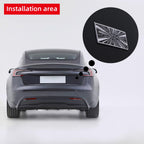 DSI - Plaid Performance Decal Sticker Compatible with Tesla Cybertruck Model 3 Y X S Roadster Highland Carbon Fiber Car Rear Trunk Trim Exterior Accessories (Black)