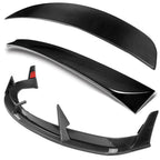 DSTAR - 7PCS Set Front Bumper Lip & Real Carbon Fiber Rear Trunk Spoiler Wing & Rear Roof Spoiler Compatible with 2022-2025 Tesla Model X, 2023 2024 (Painted Carbon Fiber Lip)