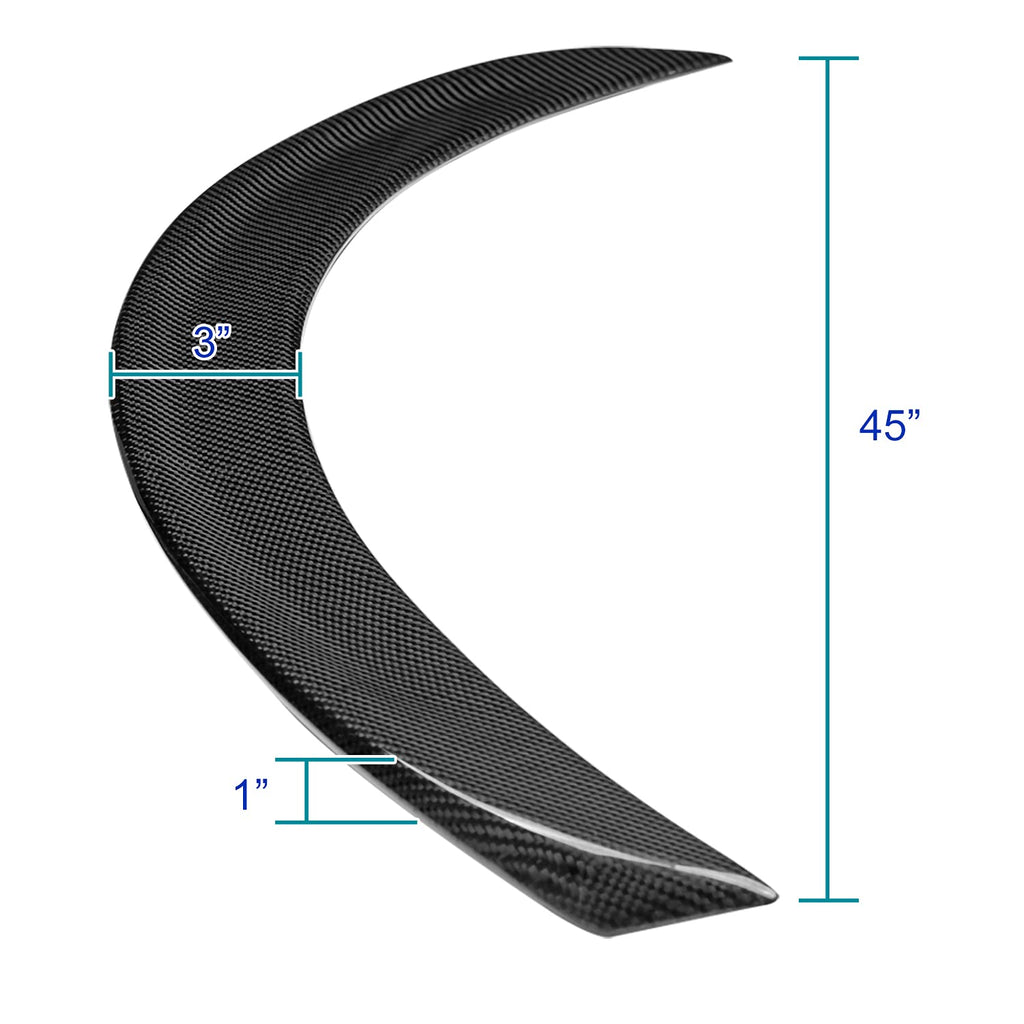 DSI - Carbon Fiber Factory Style Rear Trunk Spoiler Compatible with 2012-2018 Tesla Model S Models