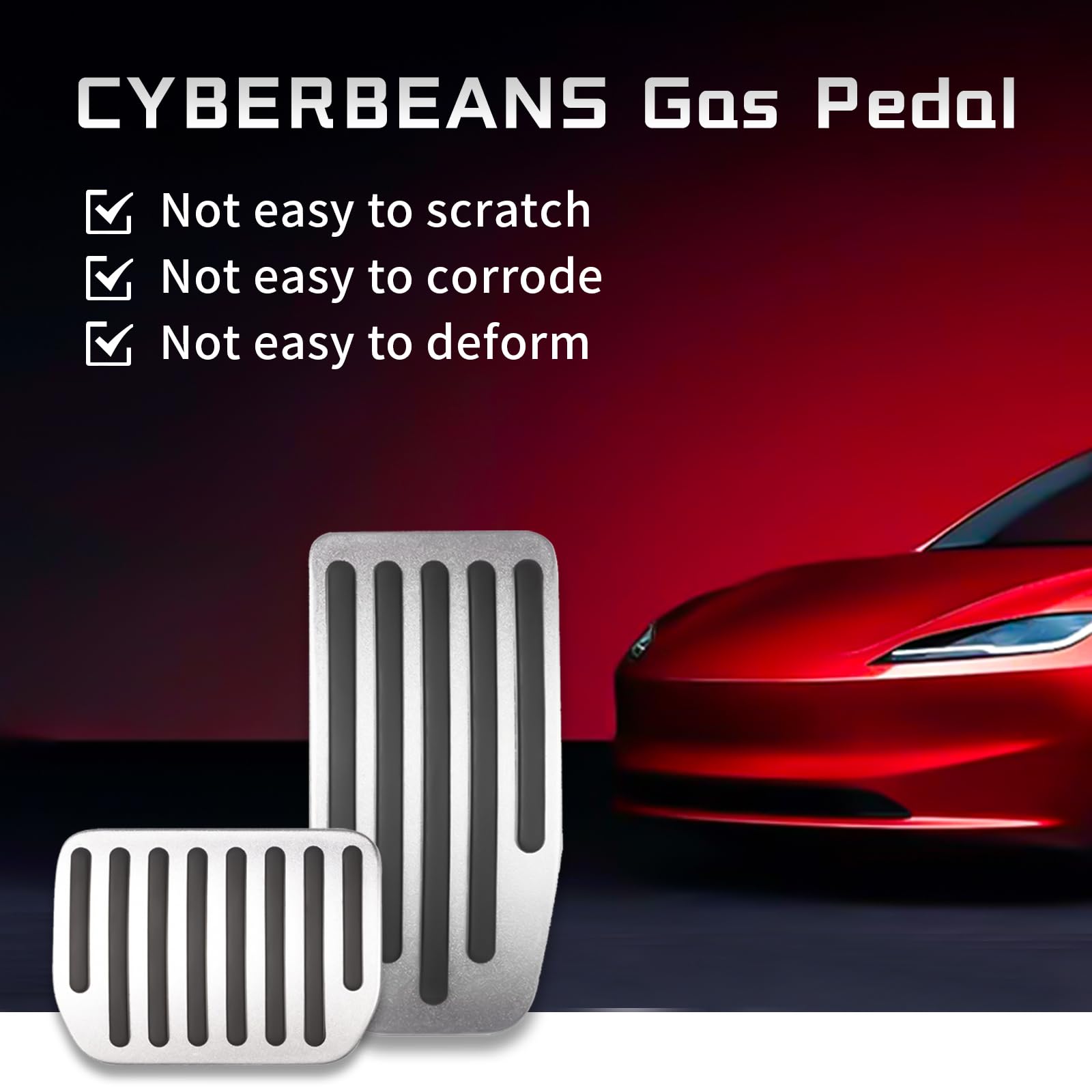 DSI - Gas Pedal Brake Pedal Foot Pedal Cover for Tesla Model 3/Y Performance Compatible with Model Y Juniper and Model 3 Highland