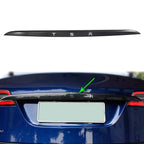 DSI - Rear Tailgate Trunk Lid Garnish Trim for Tesla Model X 2018-2020 Car Exterior Accessories ABS Imitation Carbon Fiber Outer Decoration