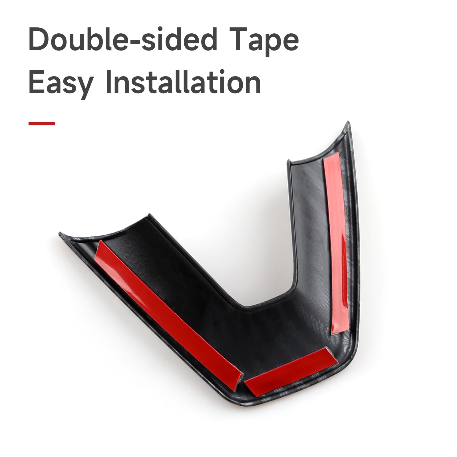 DSI - FITS Tesla Model 3 Highland 2024 2025 2026 Model Y Juniper 2025 2026 Accessories Interior Car Steering Wheel Trim Carbon Style ABS Decal Sticker (Style A)