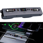 DSI - USB Hub for 2025 2026 Tesla Model Y Juniper 2024 2025 Tesla Model 3 Highland, Retractable Cable Fast Car Phone Charger, Tesla Center Console Accessories (Retractable Type-C & Lightning)