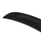 DSI - 100% Real Dry Carbon Fiber Spoiler Cover Cap - Gloss Finish - Weatherproof 3M Tape - Original Wing Fit - Tesla Model S (2012-2023) - Trunk Lip Tail Lid - OEM Performance