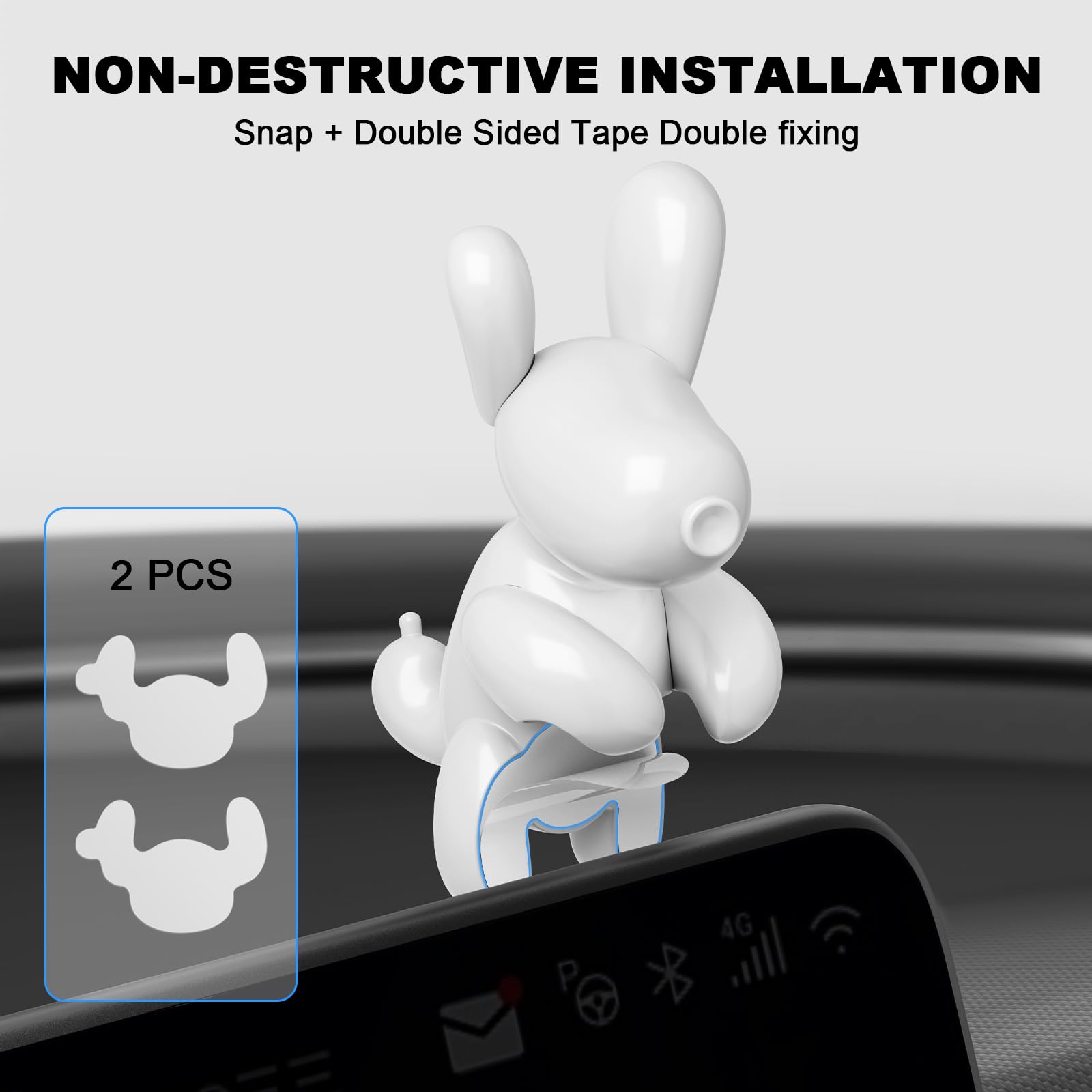 DSI - FITS Tesla Model Y 2026 Dog Mode Mini Screen Decoration Ornament Funny Decors Compatible with 2017-2026 Tesla Model 3 and New Model Y Juniper Interior Accessories (Gift Box)