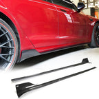 DSI - REAL Carbon Fiber Side Skirts for Tesla Model S Plaid 2021-2024 Under Door Rocker Panels Valance Extension Lip Factory Outlet