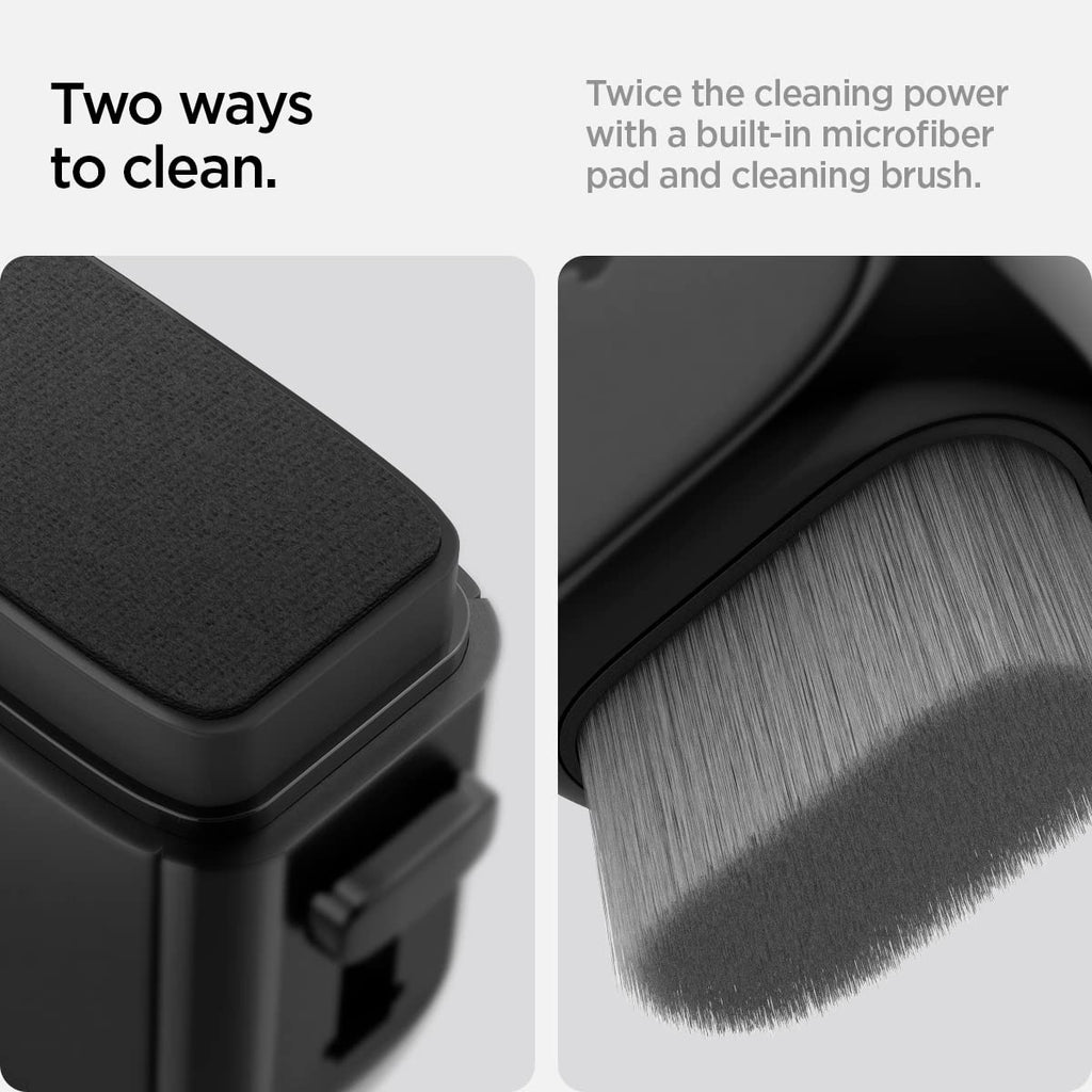 DSI - EZ Slide & Brush Screen Cleaner for Tesla Model Y 2025/26 (Juniper) & 3/Y/S/X/Cybertruck and Screens, Phones, Laptops, Tablets - No Solution Needed (Extra Microfiber Pad Included) [Black]