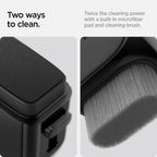 DSI - EZ Slide & Brush Screen Cleaner for Tesla Model Y 2025/26 (Juniper) & 3/Y/S/X/Cybertruck and Screens, Phones, Laptops, Tablets - No Solution Needed (Extra Microfiber Pad Included) [Black]