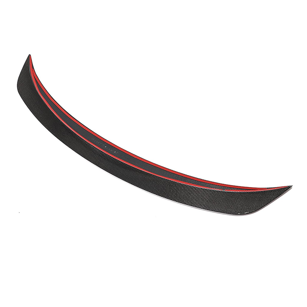 DSI - Rear Trunk Spoiler Fits 2020-2025 Tesla Model Y, IKON Style Real Carbon Fiber Racing Deck Lid Spoiler Rear Trunk Tail Lip Wing Styling Trim
