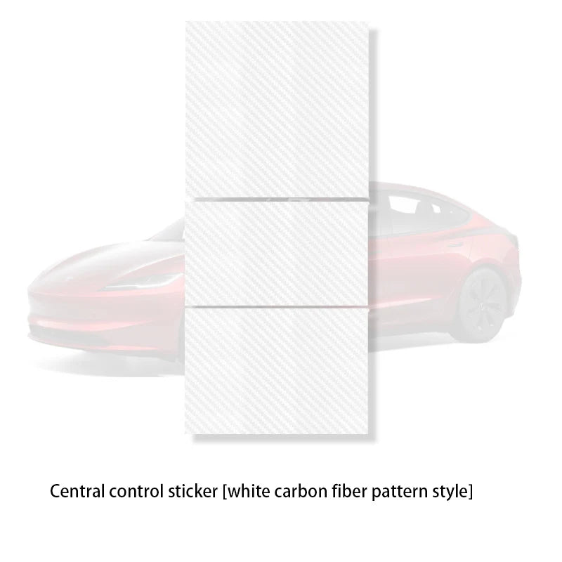DSI - r Center Console Panel Sticker Suede Film - FITS -  Tesla Model 3 & Y Highland Juniper Carbon Central Control Cover Car Interior Accessories