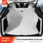 DSI - Trunk Mats - FIT Tesla Model Y Juniper 2021-2026 Leather  Fully Surrounded Waterproof Non-Slip Liner Custom Floor Mat Accessorie