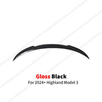 DSI - Rear Trunk Lid Spoiler Wing For Tesla Model Y 3 Highland Model 3 Spoiler Tail Wing  Black and Carbon Fiber Pattern Body Kit
