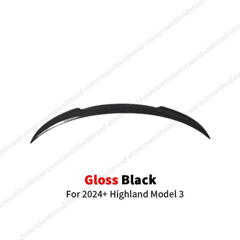 DSI - Rear Trunk Lid Spoiler Wing For Tesla Model Y 3 Highland Model 3 Spoiler Tail Wing  Black and Carbon Fiber Pattern Body Kit