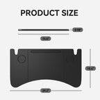 DSI - Foldable Desk Food Tray (Carbon Edition) for Tesla Model Y Model 3 S X Y Juniper- Upgraded Table with Support Leg for Dining, in-Car Work, Travel and Outdoor