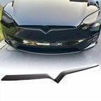 DSI - Front Grille Insert Trim Compatible With Tesla Model X 2020 2019 2018 2017 2016 Front Center Mesh Grille Grill Cover(Carbon Fiber)