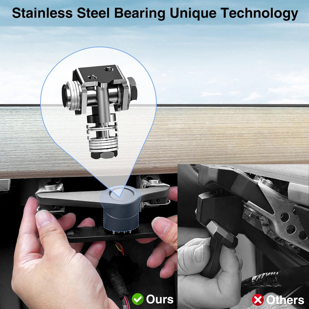 DSI - Screen Swivel Mount for Tesla Model Y 2019-2024 & Model 3 2017-2023 Left/Right 30° Up/Down 15° Rotating Four Directions Aluminum Alloy Tesla Screen Rotating Bracket