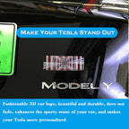 DSI - Dual Motor Badge Emblem Sticker Plaid Decor Compatible for Model 3 Y X S Accessories (A-Plaid)