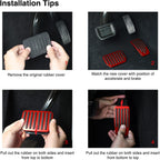 DSI - Foot Pedal Pads Set for Tesla Model 3 Model Y, Non-Slip Performance Aluminum Car Accessories Brake & Accelerator Pedal Covers for Model 3/Y (Red)