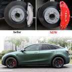 DSTAR - Caliper Covers for Compatible with for Tesla Model Y Accessories, 2020-2024 19 20 Inch Wheel Hub Front and Rear Brake Caliper Covers - Red Front and Rear Brake Not for Model 3 (Model Y 2020-2024)