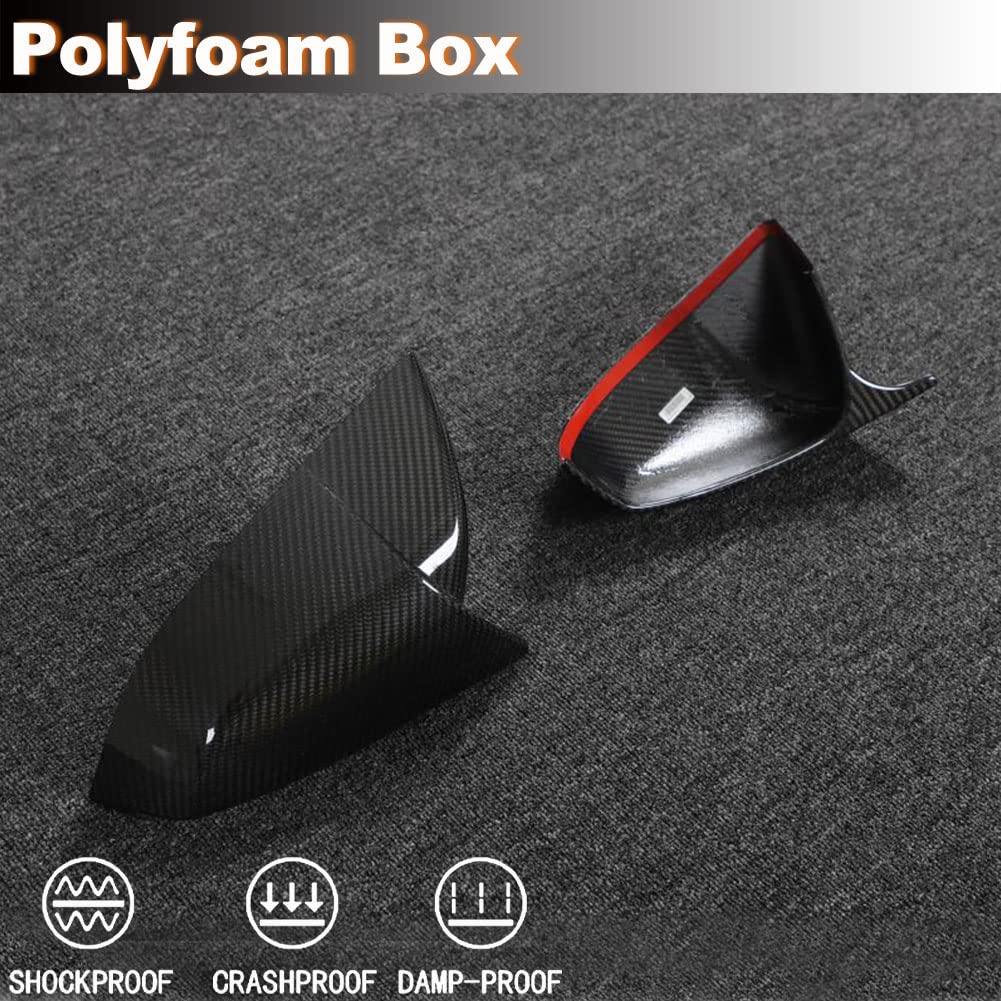 DSI - Dry Carbon Fiber Mirror Cover Caps for Tesla Model S 2021-2023 Add-on Side Rearview Mirror Caps Car Exterior Outside Shell Factory Outlet