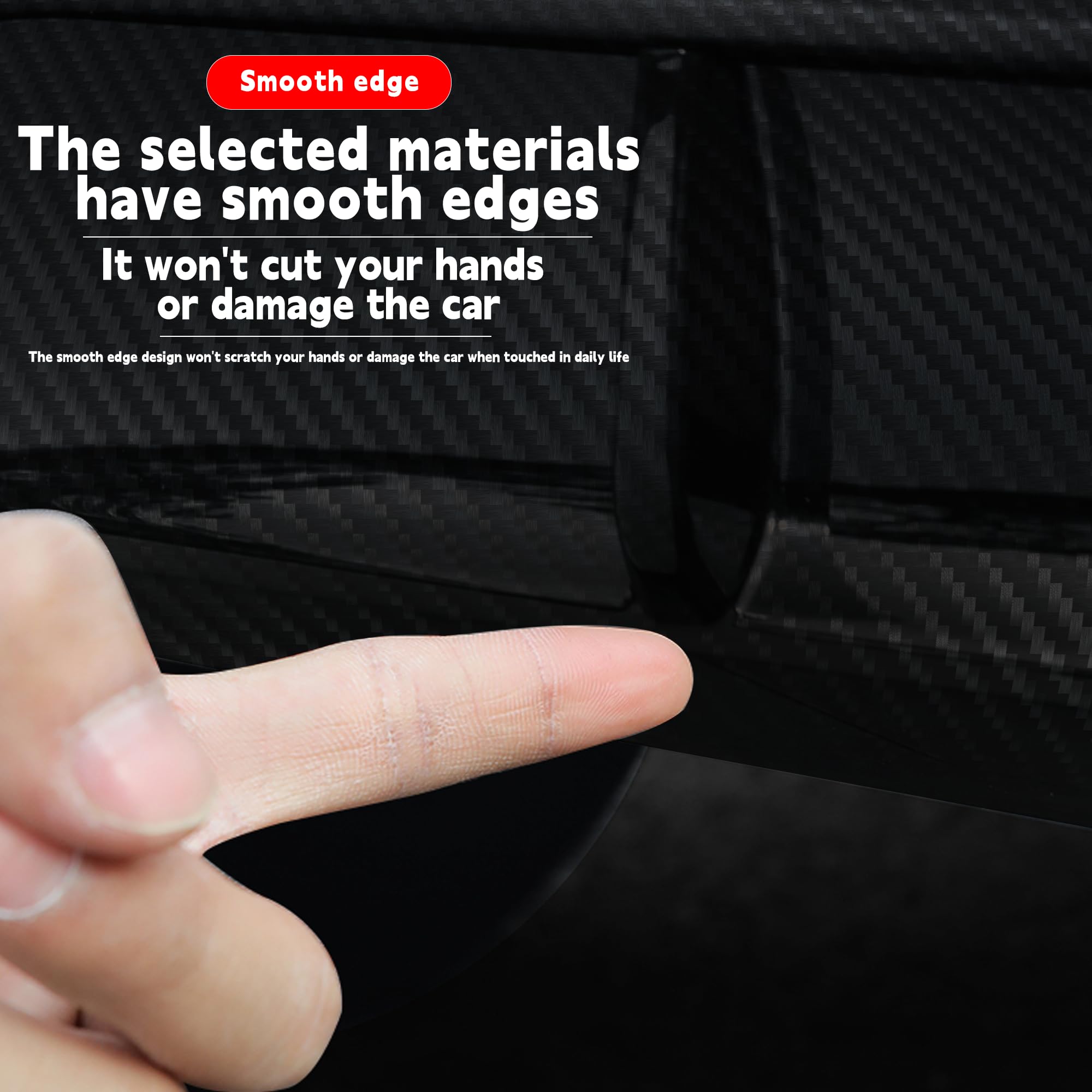 DSI - Rear Diffuser for Telsa Model Y Juniper 2025-2026 Without Drilling，Trunk Decoration Accessories Model Y Juniper Rear Bumper Molding Protector Lip Made of PP Material (Matte Carbon Fiber)