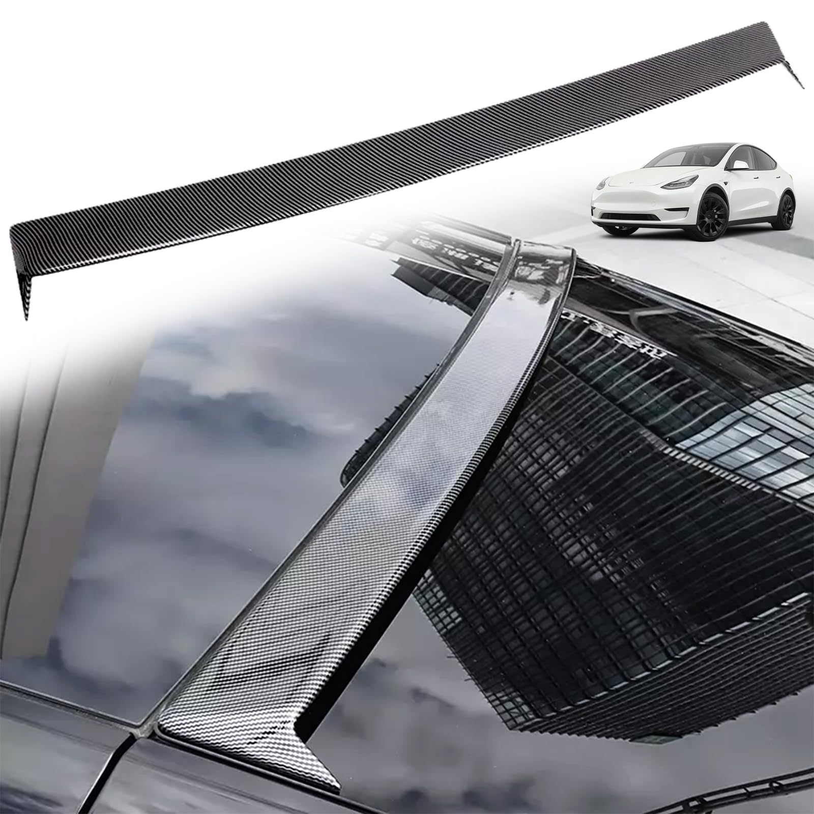 DSI - Rear Window Spoiler for Tesla Model Y ABS Roof Spoiler Tail Wing