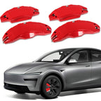 DSI - Brake Caliper Covers Compatible with Tesla Model Y Juniper 2025-2026, 19 20 inch Front and Rear Brake Wheel Hub Brake Caliper Covers 4 Pcs For Model Y Juniper Accessories Red